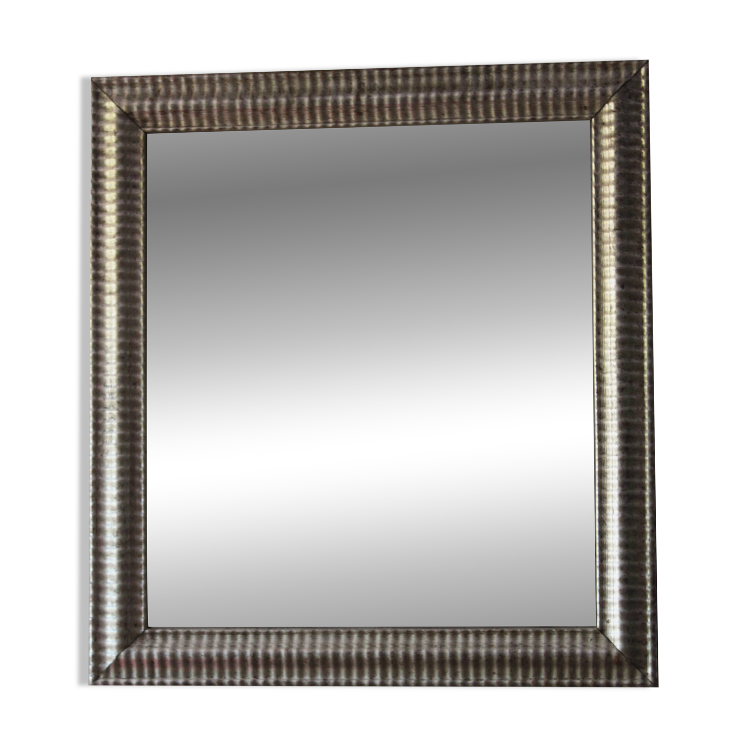 Antique silver mirror 19th century with its mercury glass