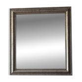 Miroir ancien argenté XIX avec sa glace au mercure