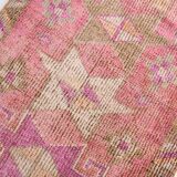 Pink Orange Vintage Runner Rug 95x363Cm SK 18096