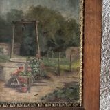 Oil on canvas signed old “Jardin”