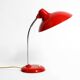 Original red Kaiser Idell metal table lamp model 6786 from the 1960s