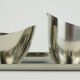 Danish 3-piece set sugar bowl creamer and tray stainless steel