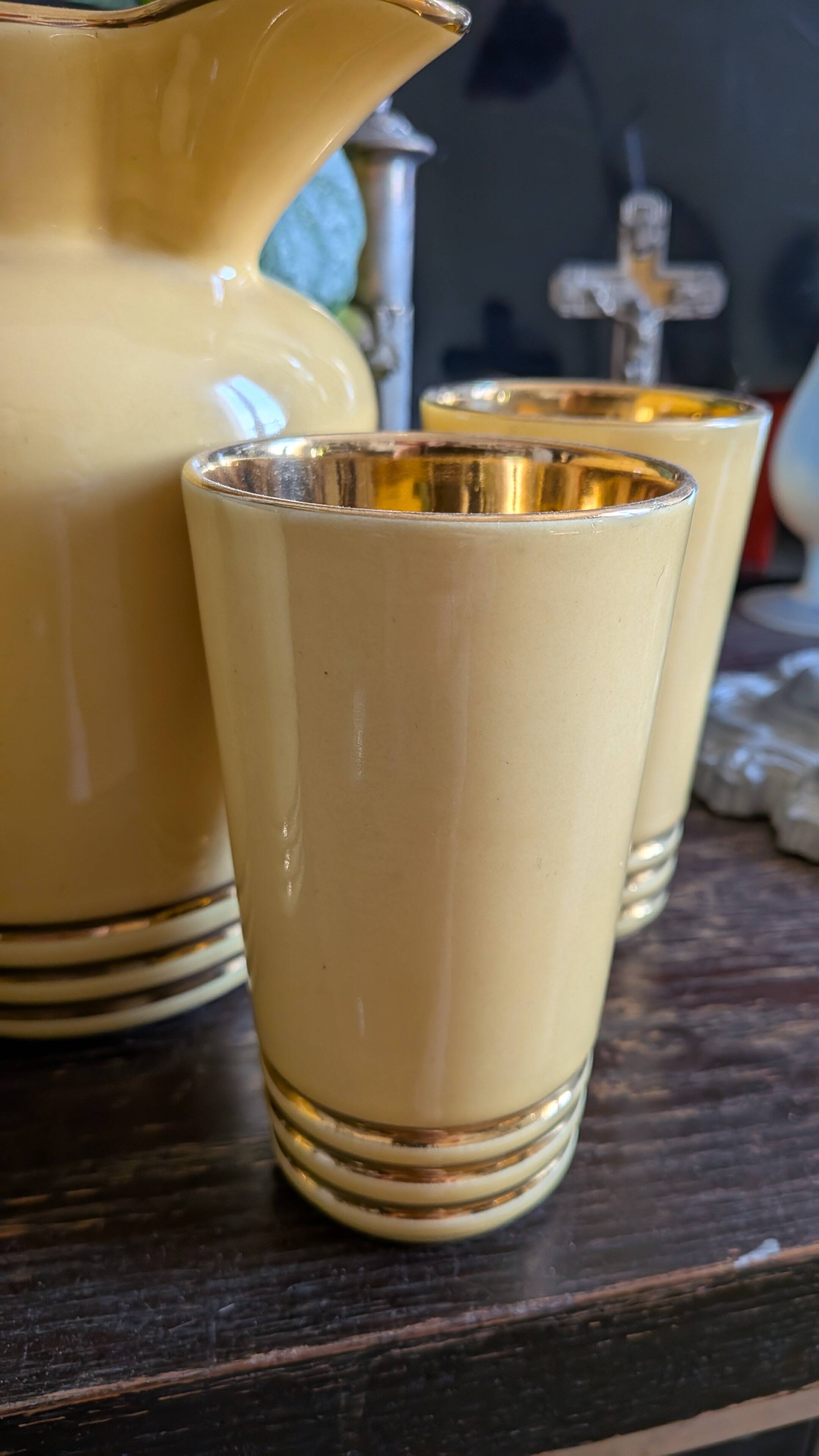 Set verres et carafe Art déco