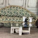 Painted and gilded wooden bench, Venice, 18th century