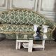 Painted and gilded wooden bench, Venice, 18th century