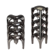 Set of 9 modular candle holders in chromed metal, nagel germany