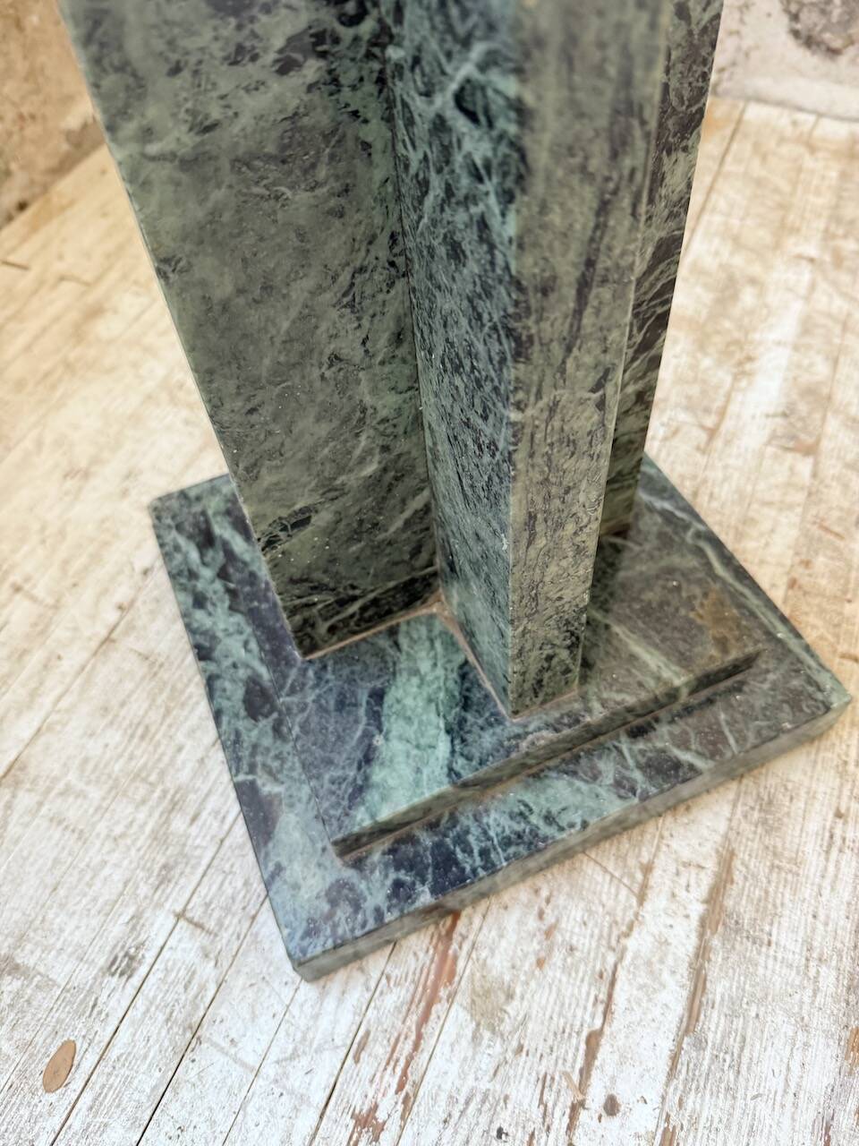 Set of 4 marble columns or pedestals.