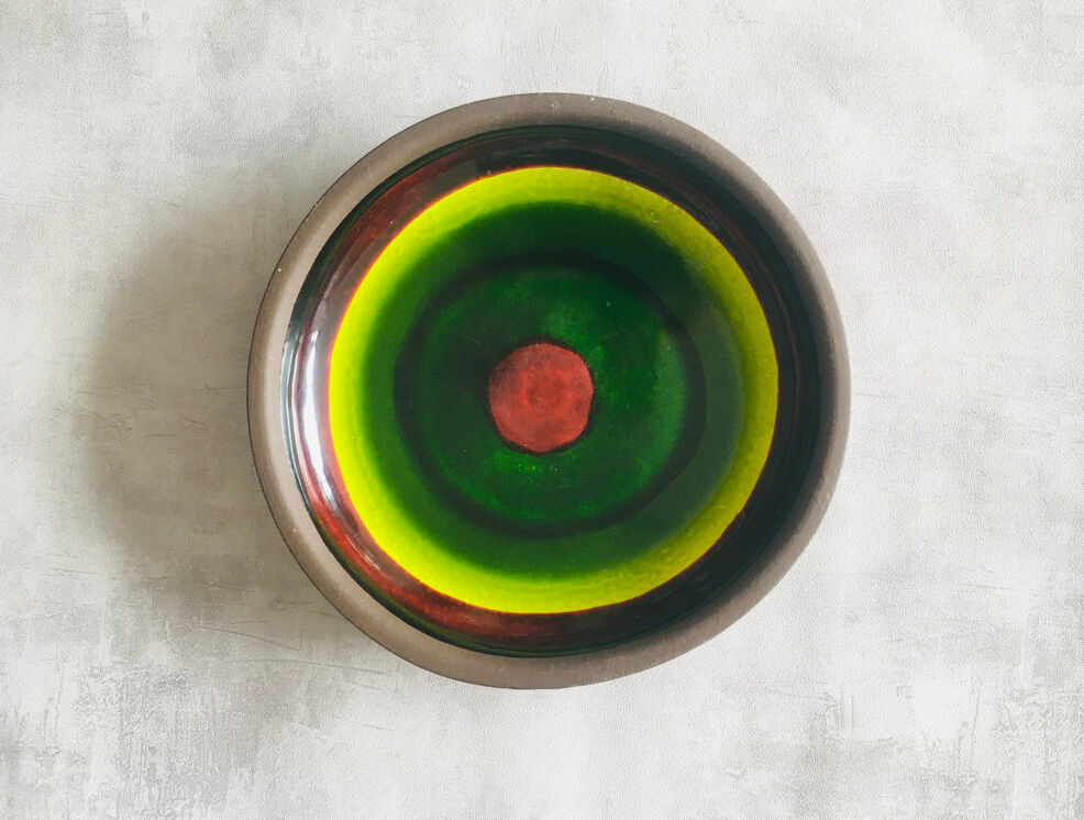 Decorative wall ceramic plate, 1970s, Finland