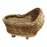 Vintage rattan toy pram