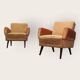 Twee mid century fauteuils