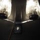 Pair of wall lights from the 1950s-1960s with a push button switch.
