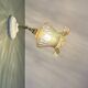 Vintage amber glass tulip wall light