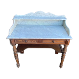 Toilet table in pitchpin and marble