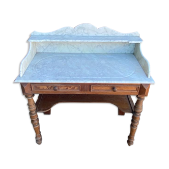 Toilet table in pitchpin and marble