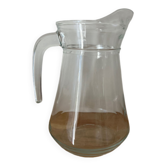 Vintage-Clear Glass Water Pitcher