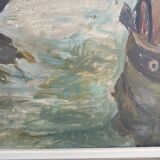 Peinture à l'huile sur panneau XXème