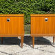 Vintage teak bedside tables from the 1970s.