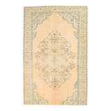 6x9 Vintage Light Yellow Oriental Vintage Rug, 180x277Cm