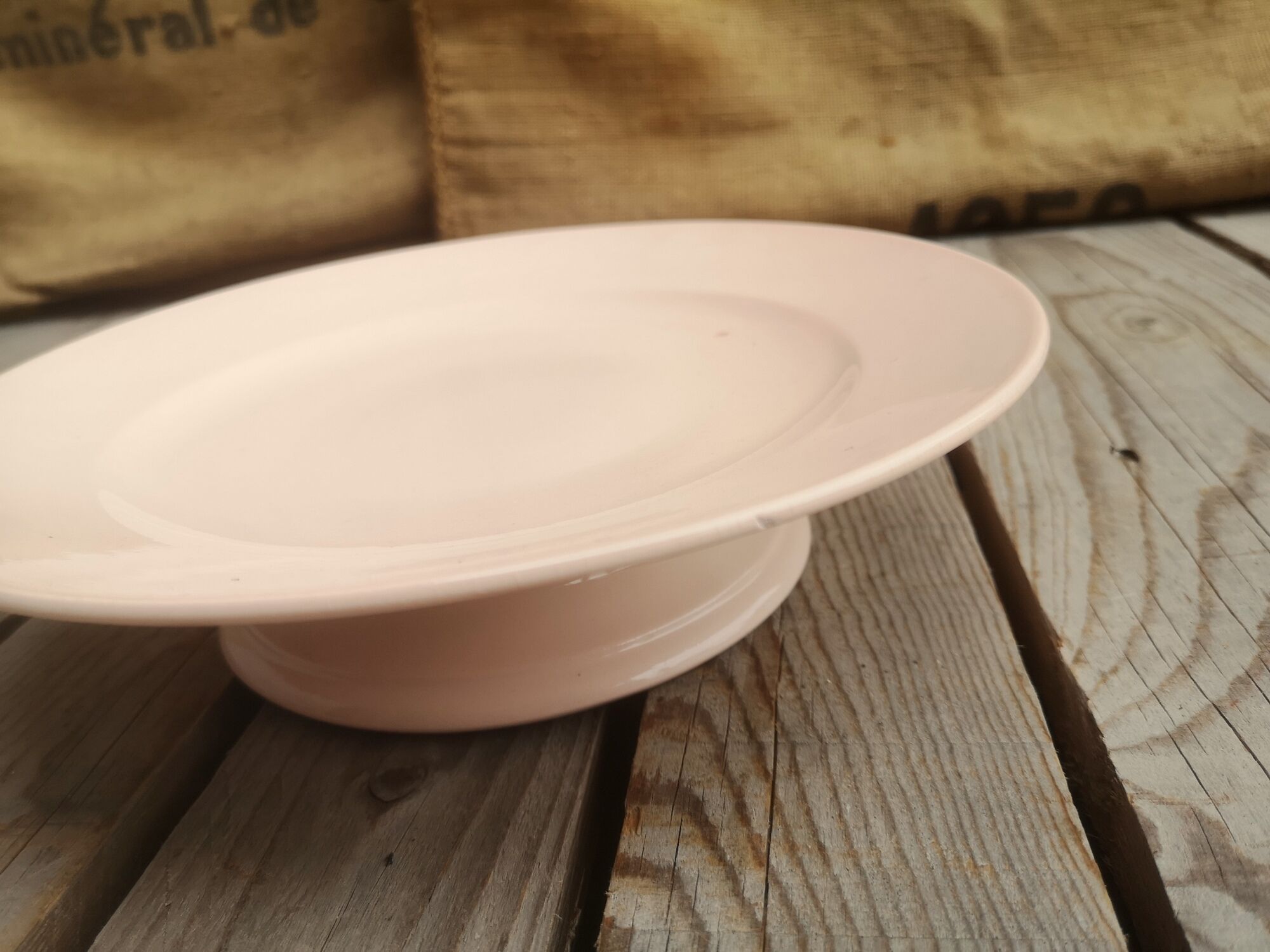 Compotier in Pink Ceramic Saint Amand
