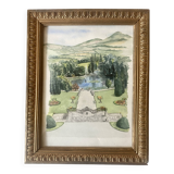 Illustration of a "French garden" under glass