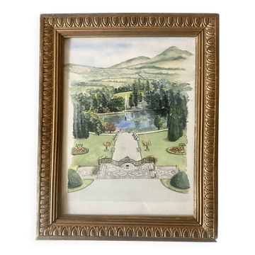 Illustration of a "French garden" under glass
