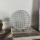 Ancienne applique murale ronde plafonnier verre transparent vintage 1970