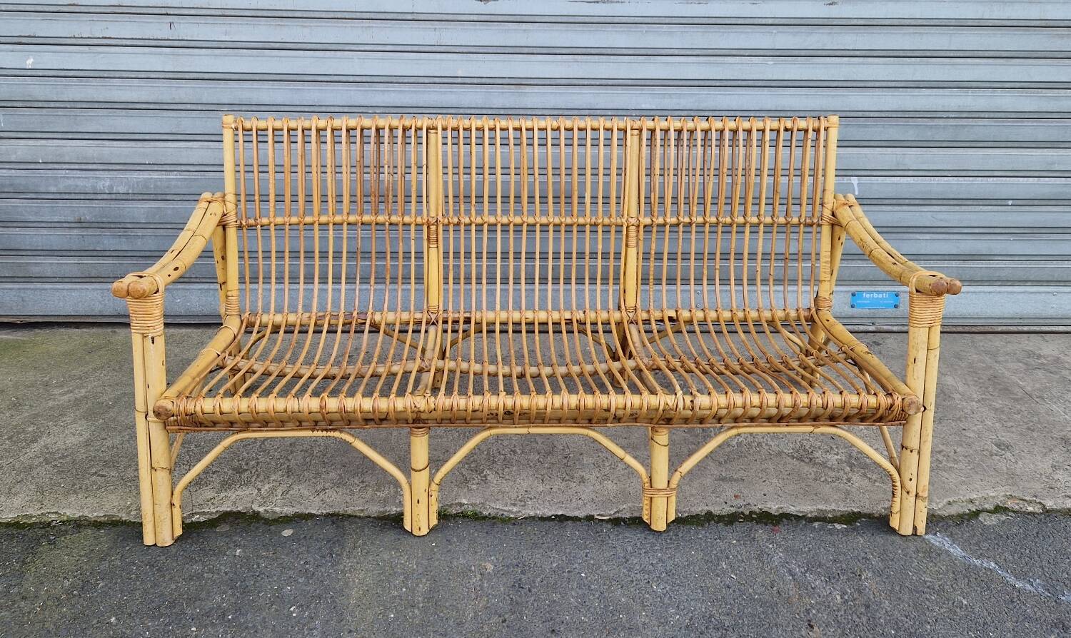 Rattan and bamboo sofa Dal Vera