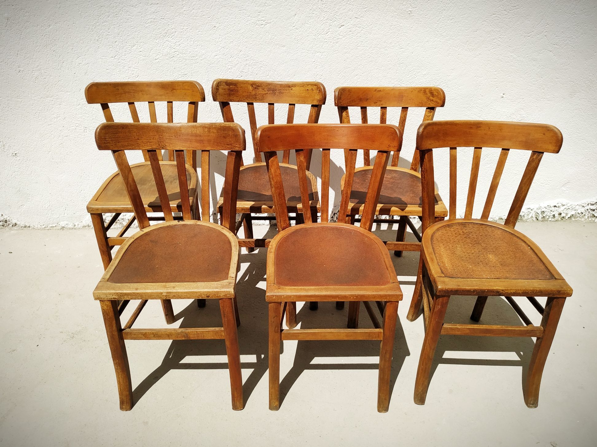 Series of six bistro chairs