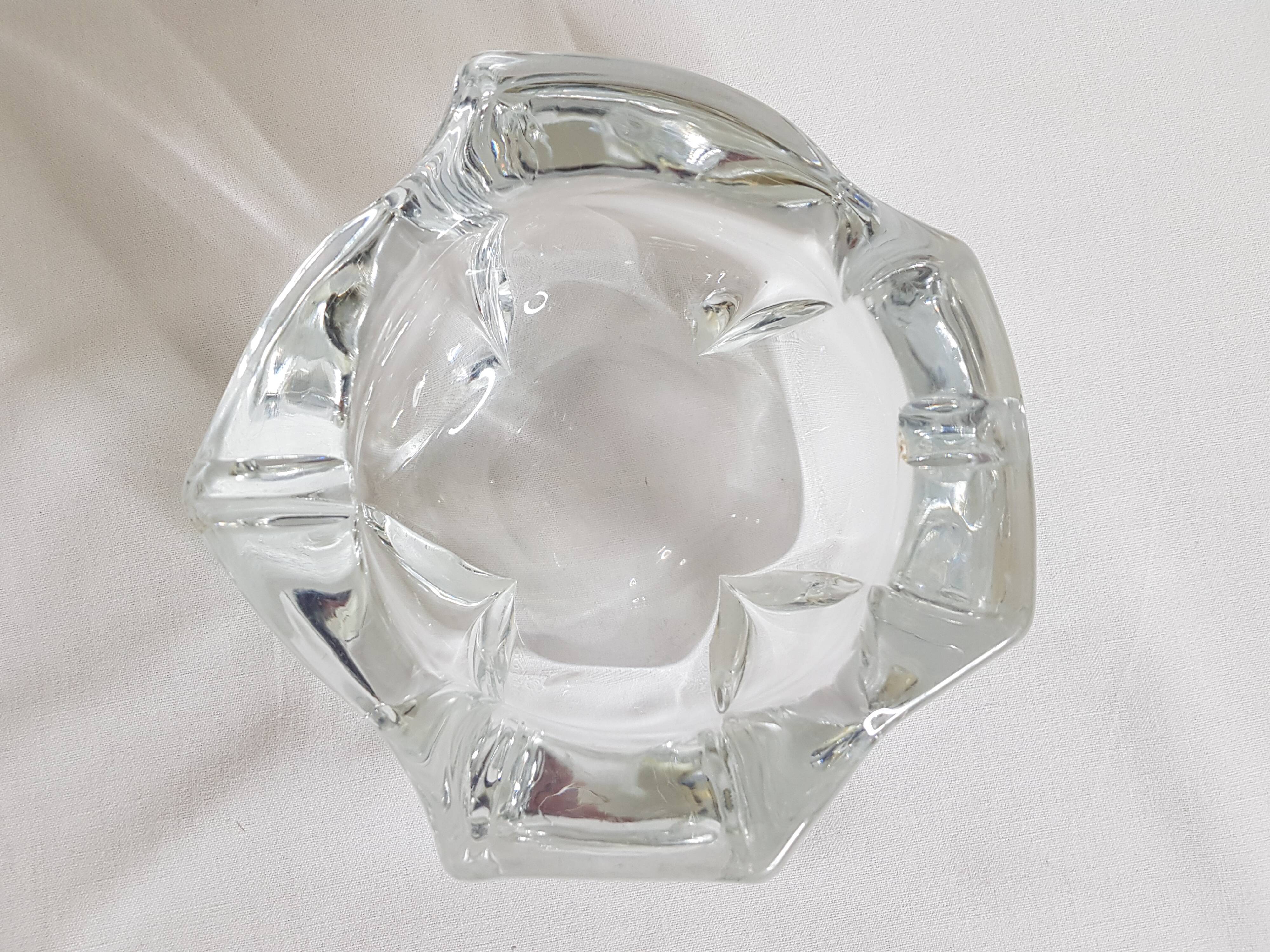 Crystal ashtray by Daum France 1960