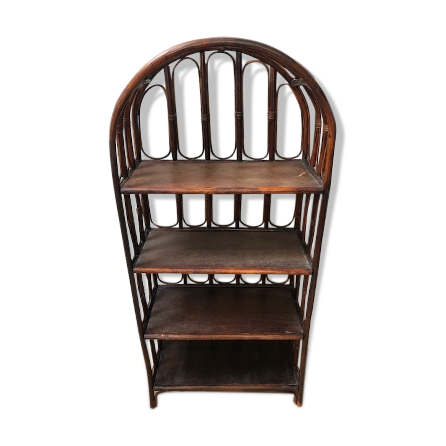 Shelf in rattan and bamboo