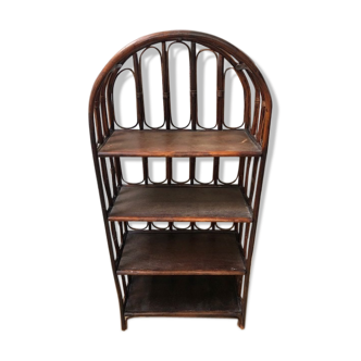Shelf in rattan and bamboo
