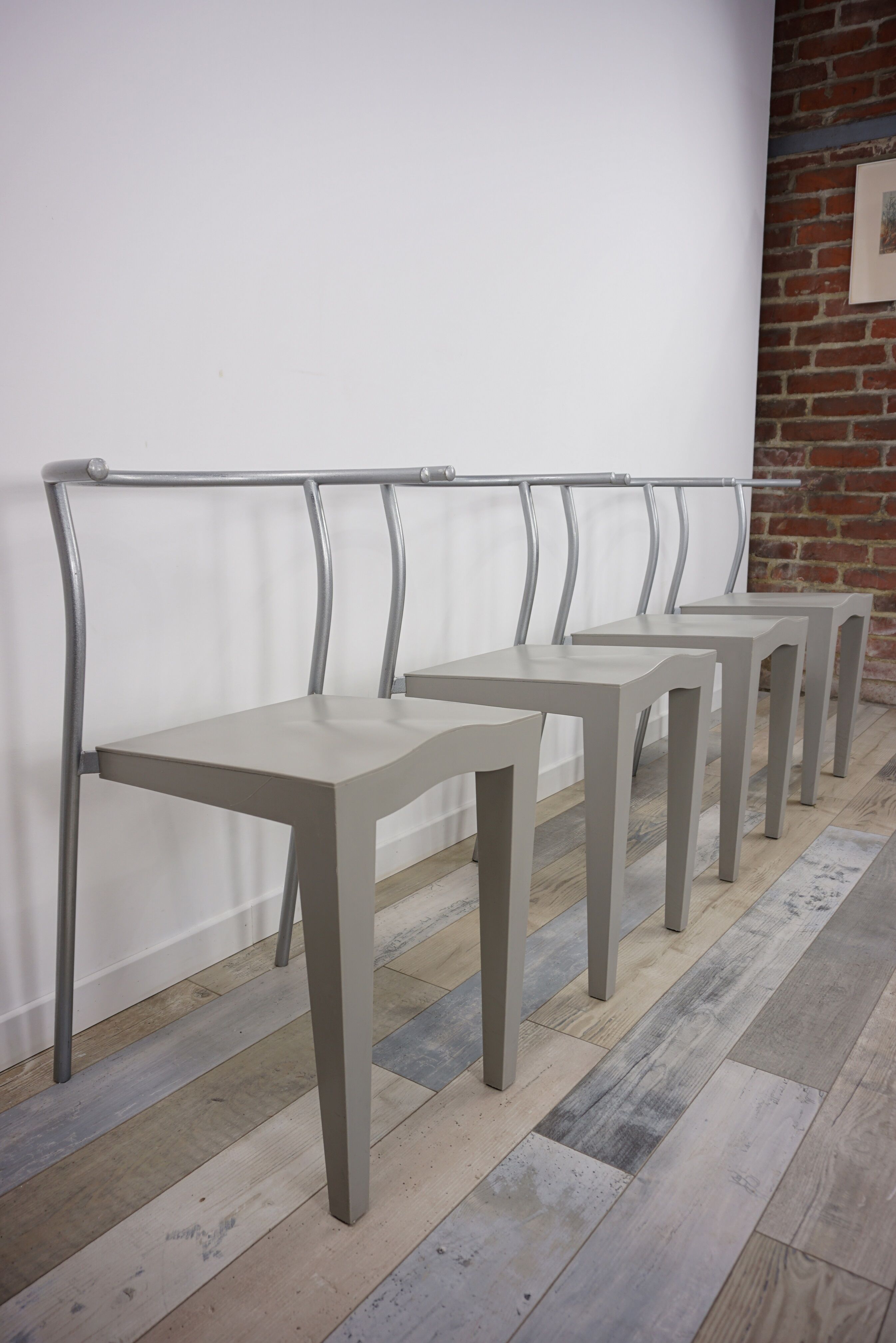 Lot de 4 chaises Dr Glob Design par Philippe Starck pour Kartell