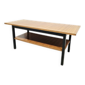 Vintage 1970s Wooden Coffee Table with Lower Shelf – Mid-Century Moder