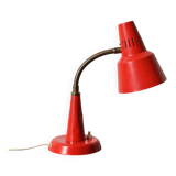 Gemi red Scandinavian table lamp, 1960s