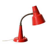 Gemi red Scandinavian table lamp, 1960s