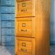 Three-drawer filing cabinet, professional-grade cabinet.