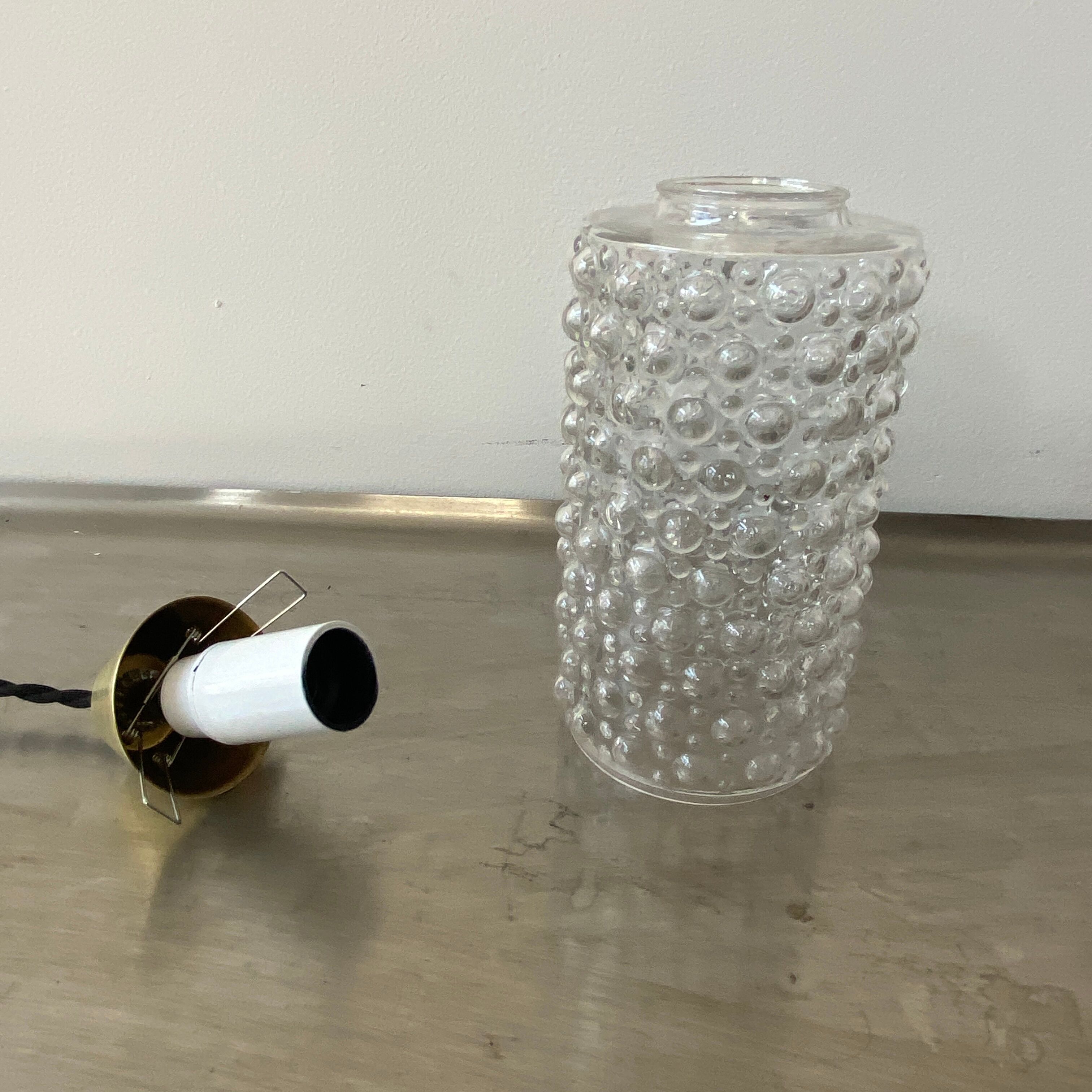 Lot 3 old vintage molded glass suspensions