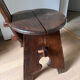Rustic wooden chair folk art