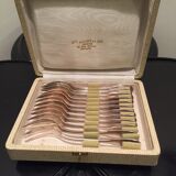 Dessert cutlery service 12 silver metal forks