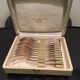 Dessert cutlery service 12 silver metal forks