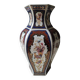 Hexagonal Chinese Vase. Imari style. Peacock/peacock and floral patterns. High 36 cm