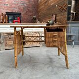 60s rattan desk