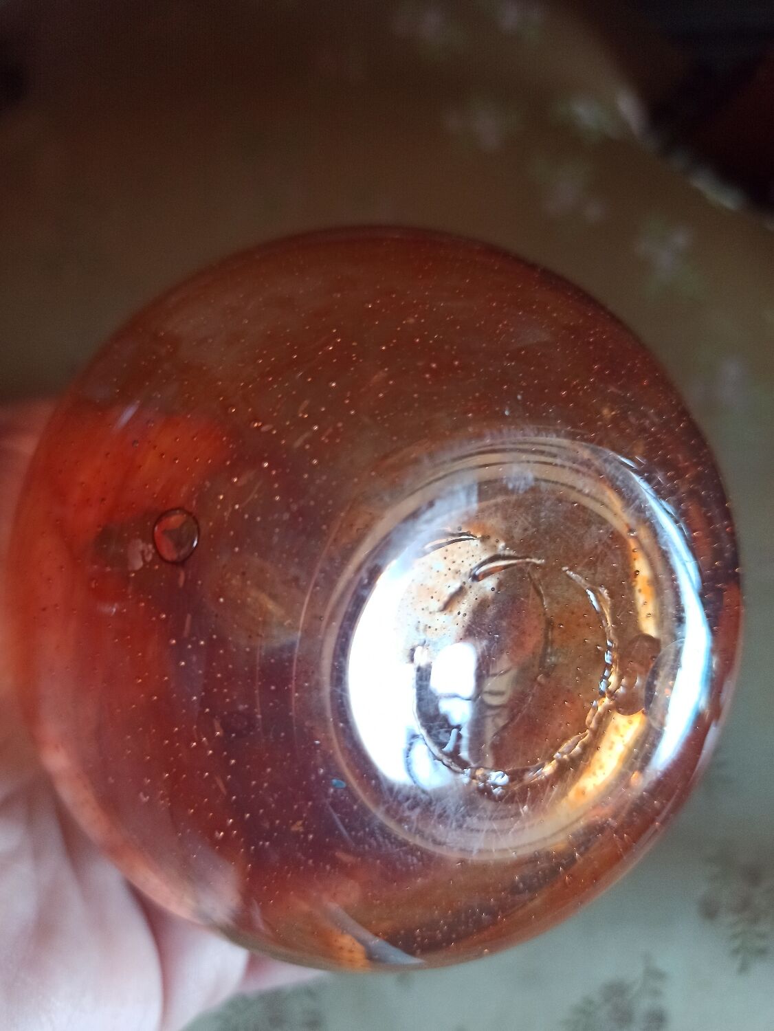 Mouth-blown glass soliflore vase