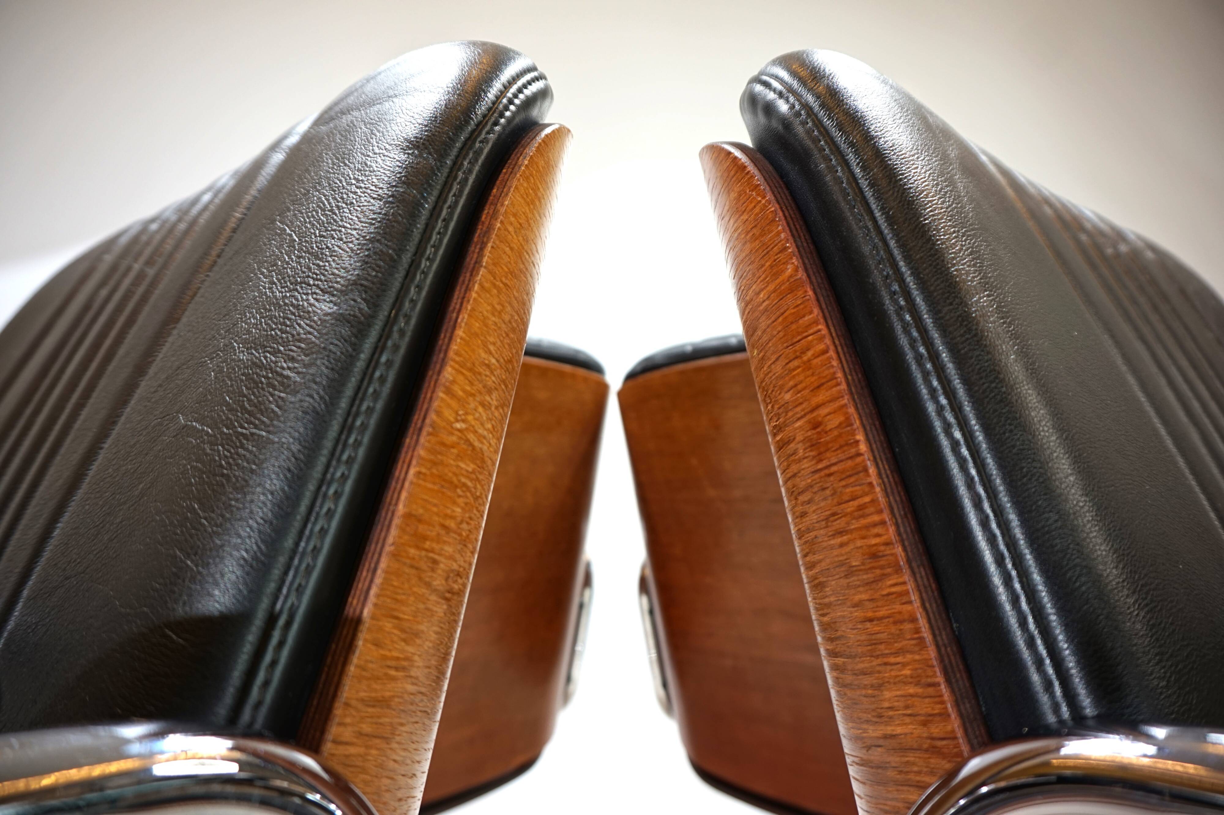 Set of 4 Martin Stoll Leather Dining/Conference Chairs by Professor Karl Dittert