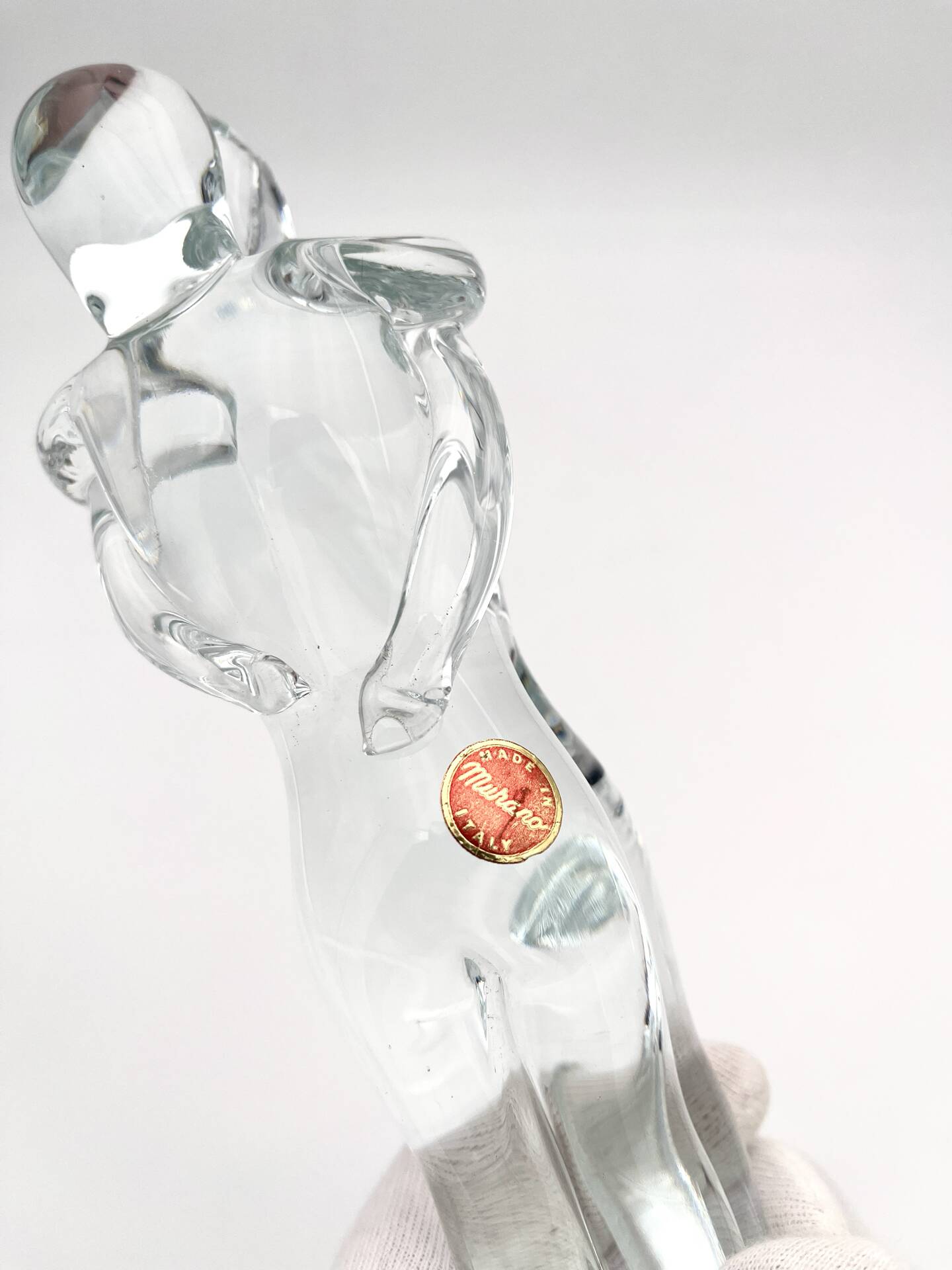 Sculpture Amoureux Verre Massif Murano 2000 Signée Mathis Zane