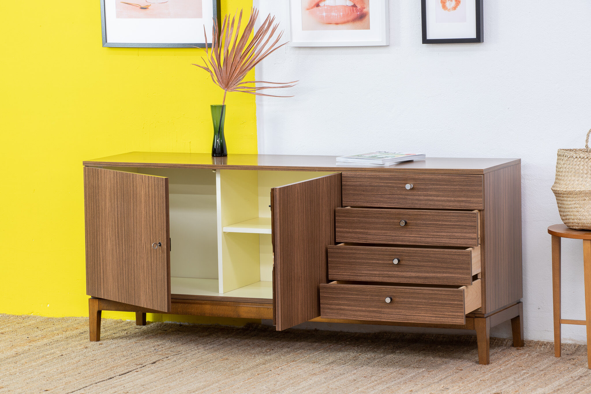 Vintage Scandinavian Enfilade – 165 cm