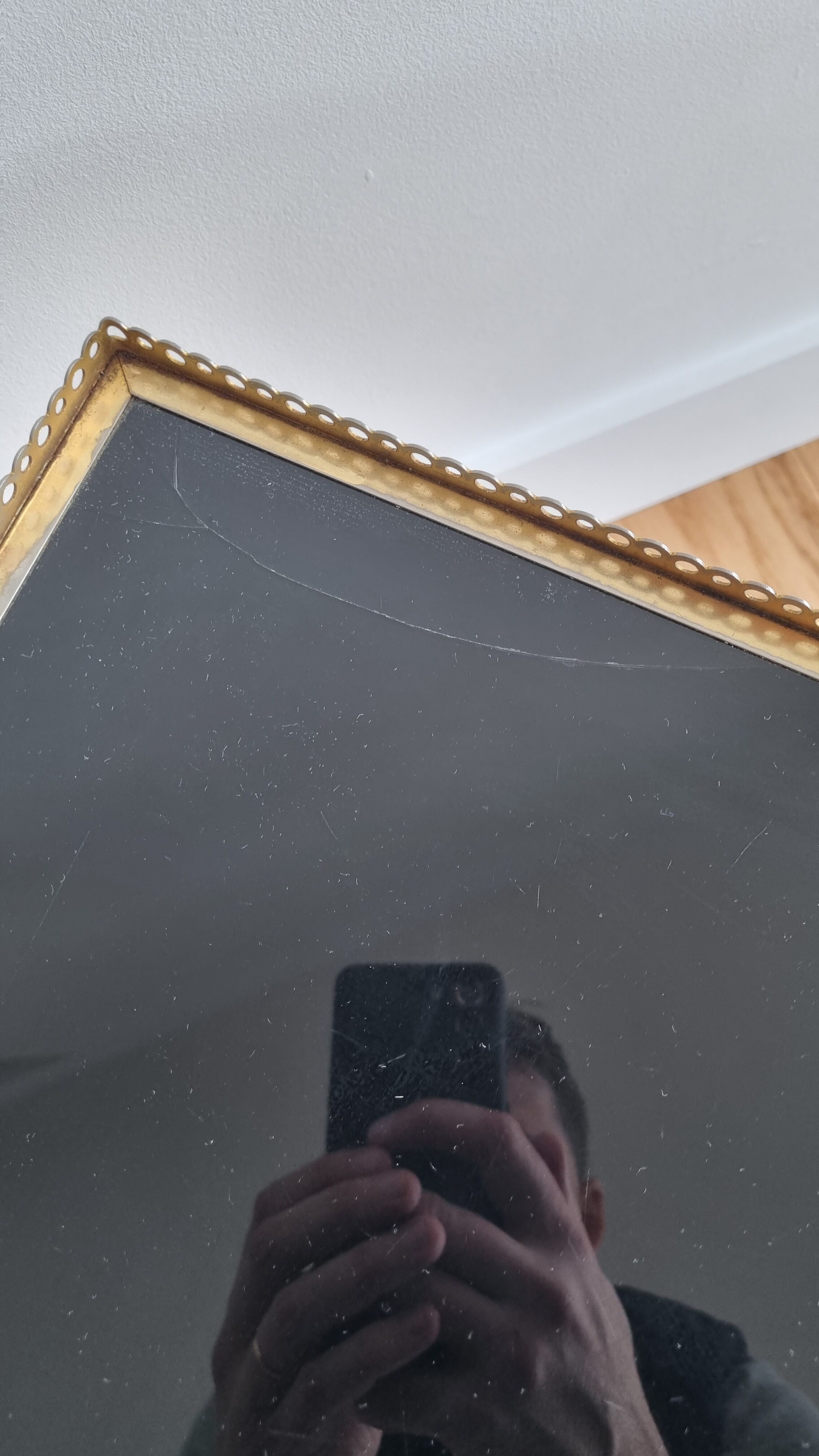 Vintage brass and glass coffee table