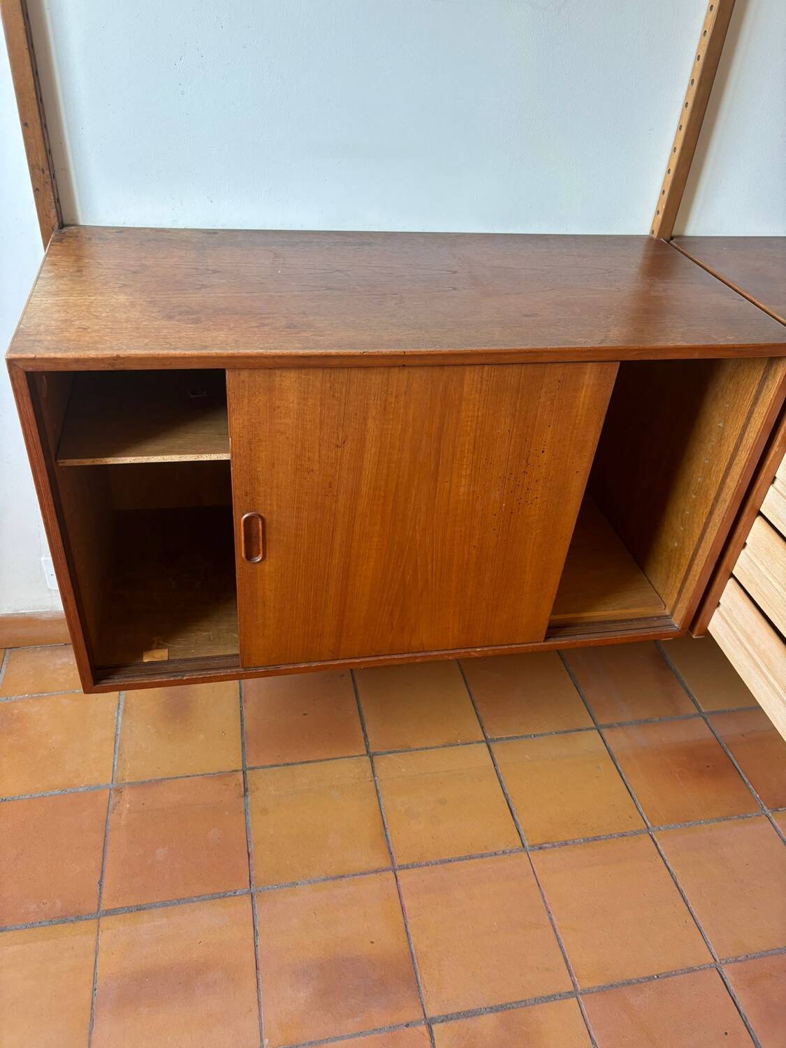 Étagère scandinave en teck modulable