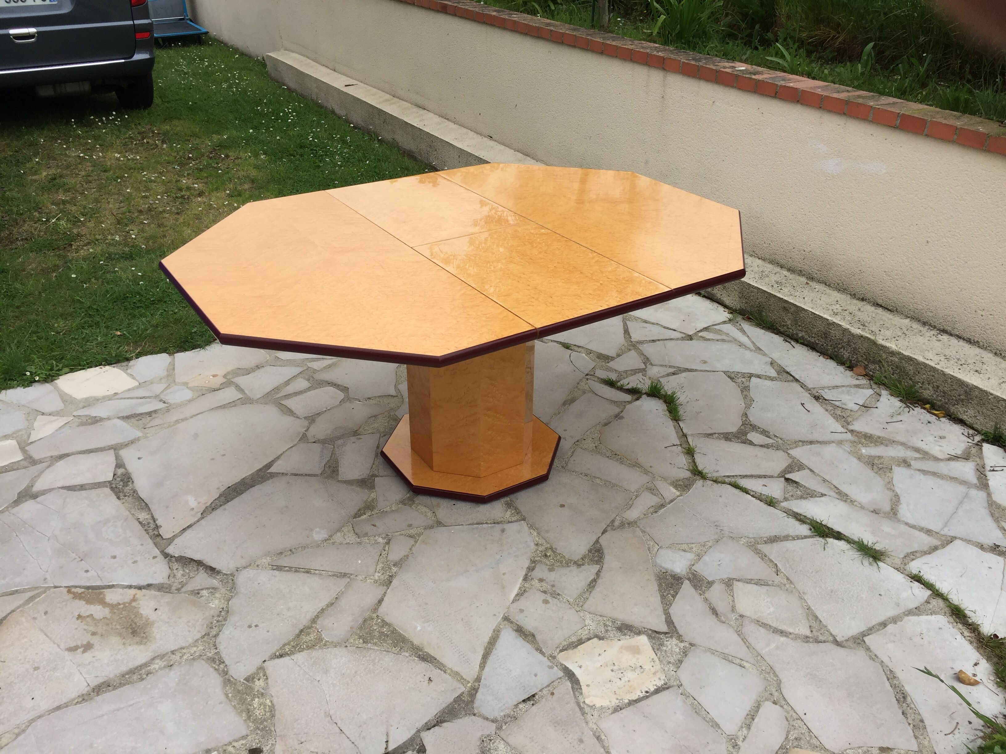 Table vintage en sycomore de Mario Sabot 1970