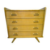 Vintage chest of drawers with compass feet